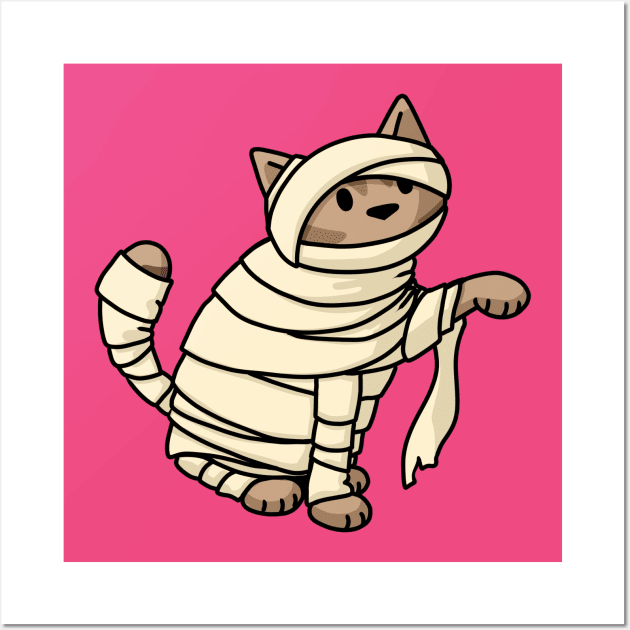 Mummy Cat Wall Art by Doodlecats 